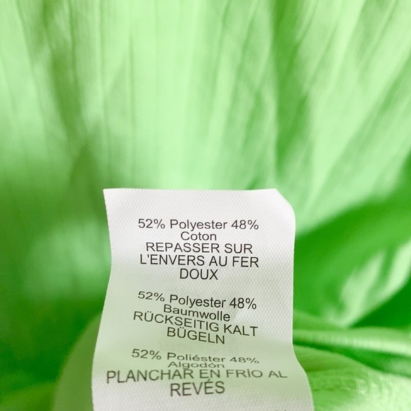 Missguided Rib V Neck Collar Detail Mini Dress Neon Green 2 - Picture 6 of 7